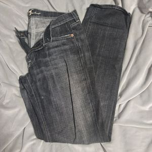 7 for all Mankind black straight leg jeans size 31